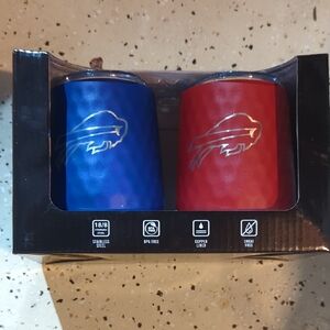 NFL Buffalo Bill Blue and Red Stainless Steel Stemless Wine Tumbler